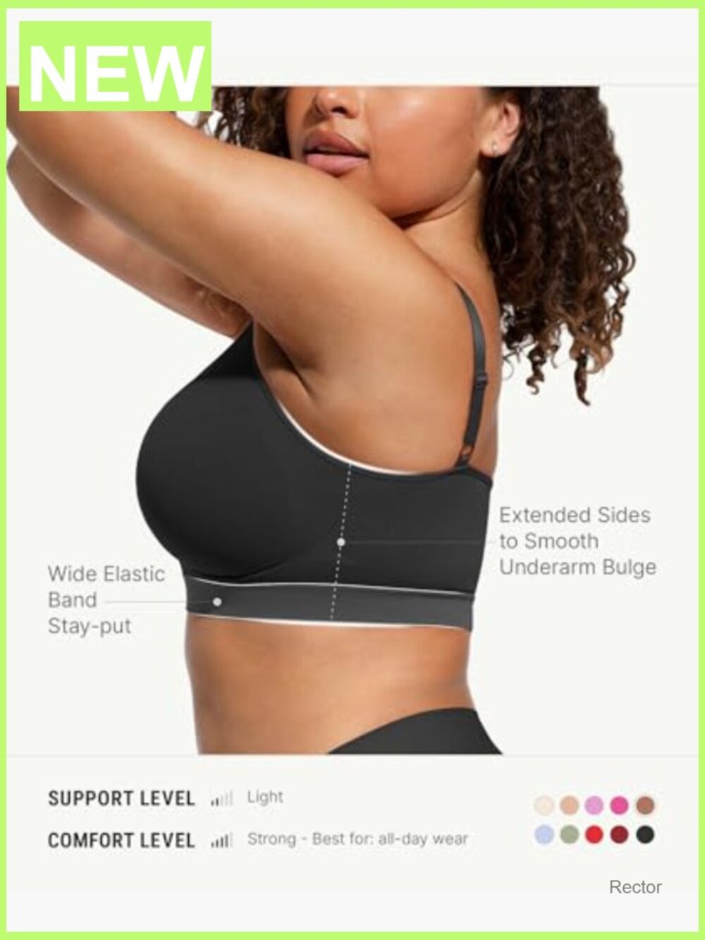 Wireless Seamless Everyday Bralette with Natural Support - Picture 3 of 7